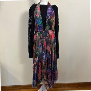 Vintage Diesel Y2K Dress (Circa 1999–2002) Abstract Print + Graphic Overlay